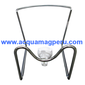 Soporte acero + válvula plástico para bidón de agua 20 litros